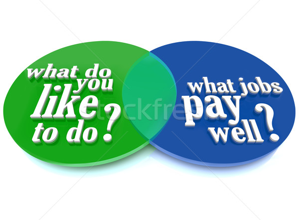 What Do You Like to Do Job Venn Diagram Advice Stock photo © iqoncept