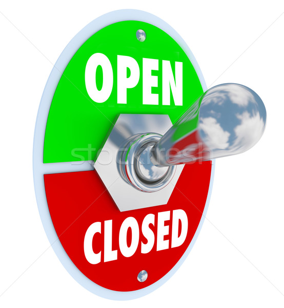 Open Vs Closed Toggle Switch Opening Store Business Stock photo © iqoncept