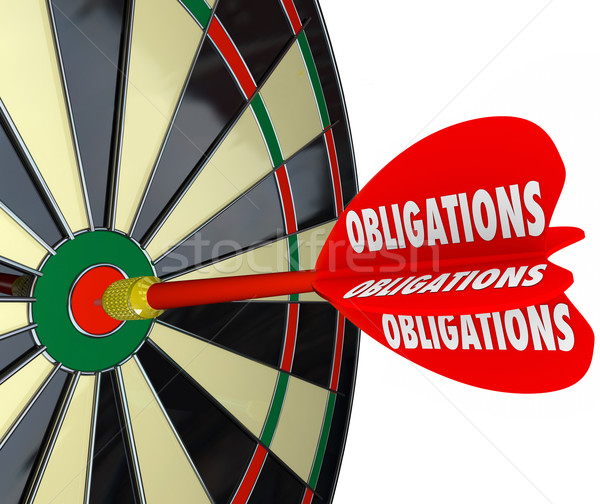 Obligations Dart Board Success in Meeting Responsibilities Stock photo © iqoncept