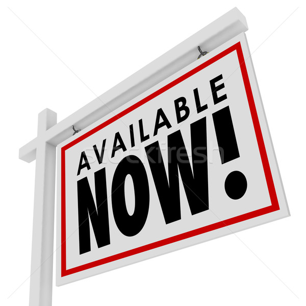 Available Now Real Estate New Home Listing House For Sale Sign Stock photo © iqoncept