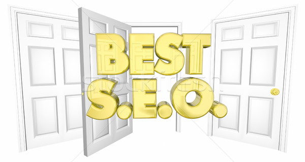 Best SEO Choice Open Door Words 3d Illustration Stock photo © iqoncept