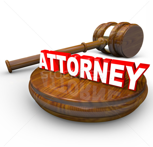 Attorney Word Wooden Gavel - Find Lawyer for Your Case Stock photo © iqoncept