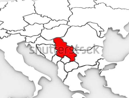 Romania Abstract 3D Country Europe Map Stock photo © iqoncept
