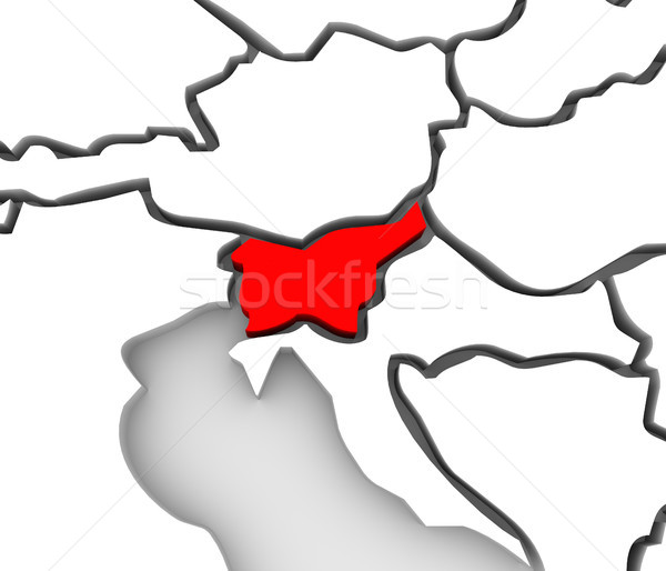 3D Abstract Map Slovenia Europe Continent Countries Stock photo © iqoncept