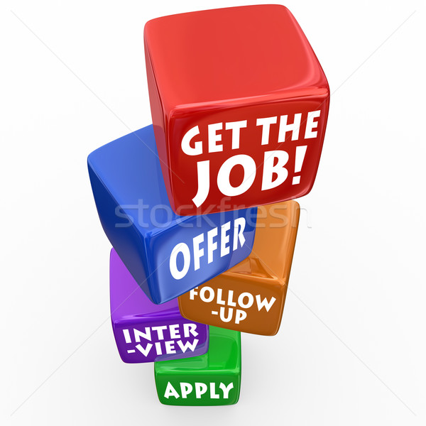 Get the Job Application Process Interview Follow-Up Offer Stock photo © iqoncept