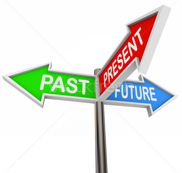 Past Present Future - 3 Colorful Arrow Signs Stock photo © iqoncept
