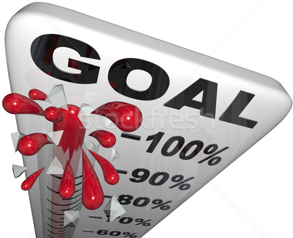 Percentage Progress to Goals Thermometer Growth Success Stock photo © iqoncept