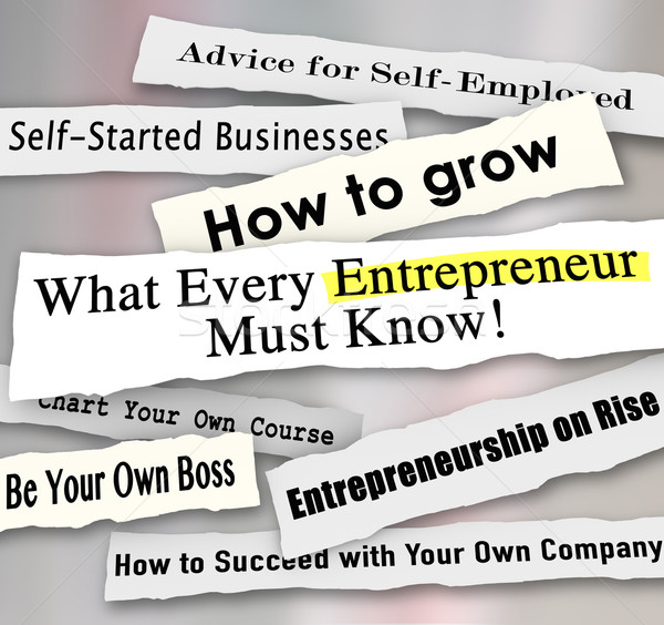 Photo stock: Entrepreneur · titres · déchirée · papier · quoi · affaires