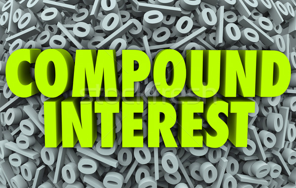 Compound Interest Percent Signs Symbols Earning Saving Money Inv Stock photo © iqoncept
