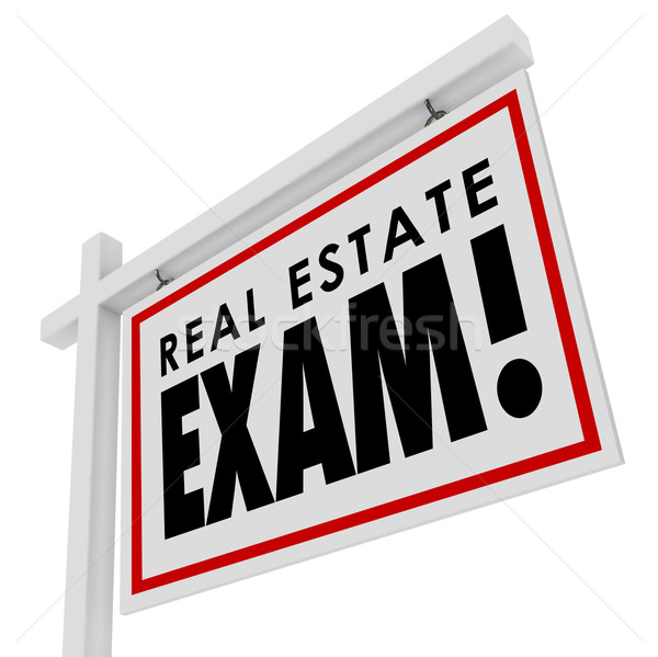 Real Estate Exam Test Agent License Study Pass Final Home Sale S Stock photo © iqoncept