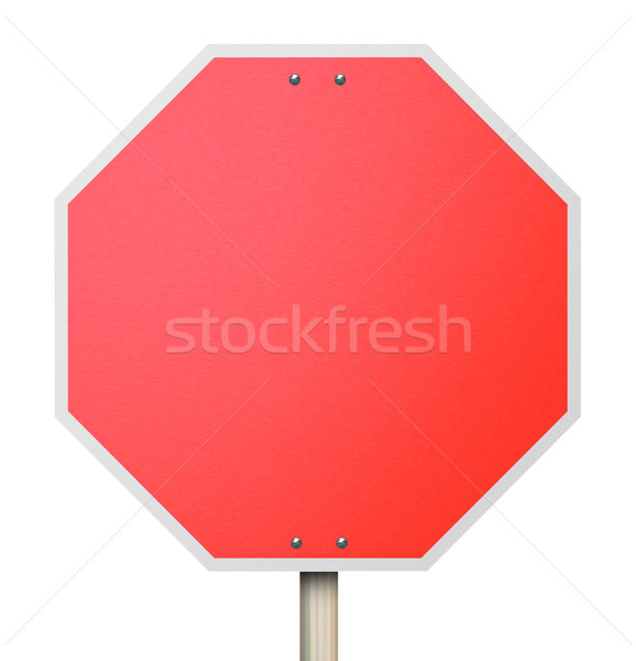 Stop Red Road Sign 3d Background Blank Copy Space Stock photo © iqoncept