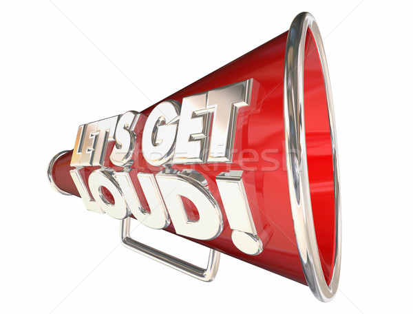 Lets Get Loud Applause Volume Audience Bullhorn Megaphone Stock photo © iqoncept