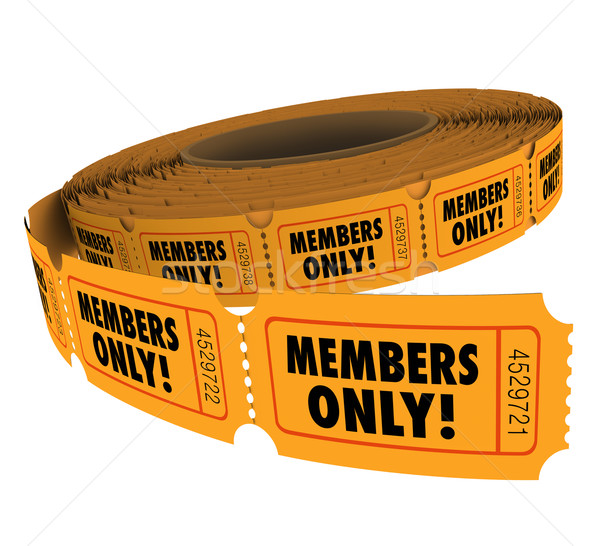 Members Only Ticket Roll Exclusive VIP Group Access Event Passes Stock photo © iqoncept