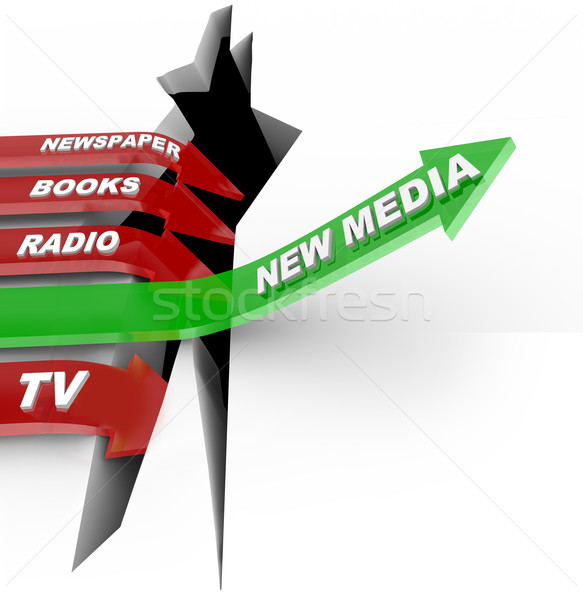 New Media vs. Old Media - Technologies Beat Older Formats Stock photo © iqoncept