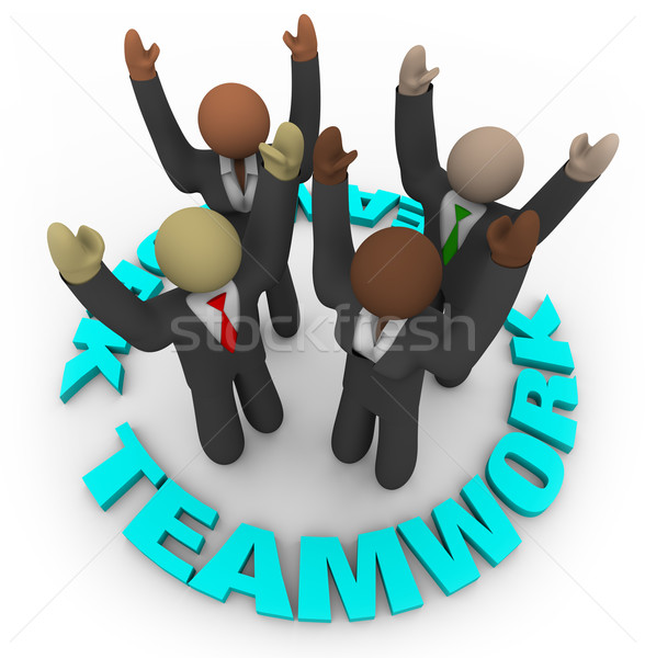 Teamwork - Team Members in Circle Stock photo © iqoncept