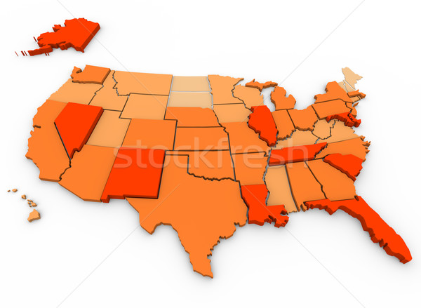 Violent Crimes Per Capita - U.S. Map Stock photo © iqoncept