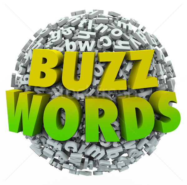 Buzzwords 3d Letters Jargon Fad Hot Trends New Modern Slang Stock photo © iqoncept
