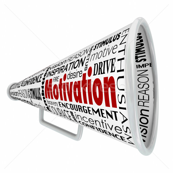 Motivation Megaphone Bullhorn Inspiration Communication Leader S Stock photo © iqoncept