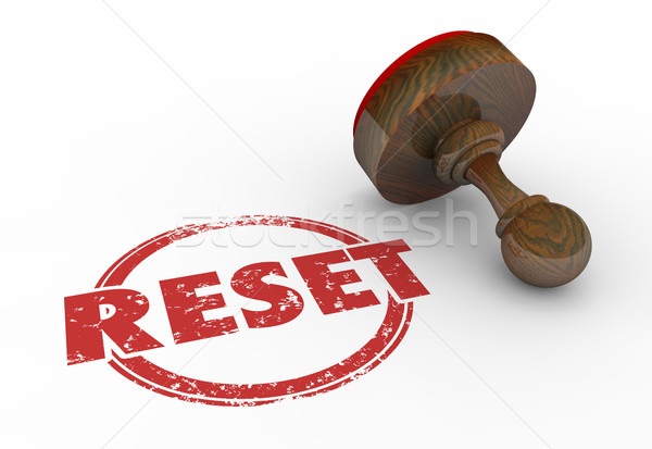 Reset Reposition Change Disrupt Stamp 3d Illustration Stock photo © iqoncept