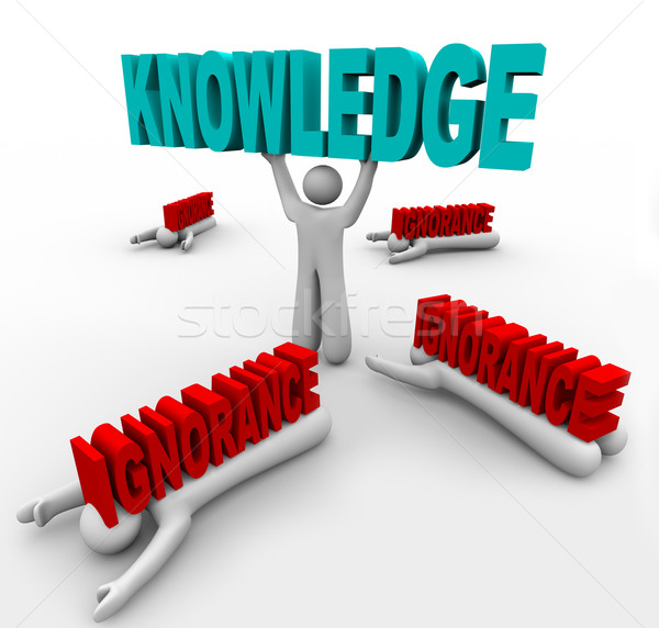 Knowledge Triumphs Over Ignorance - Learn to Grow and Win Stock photo © iqoncept