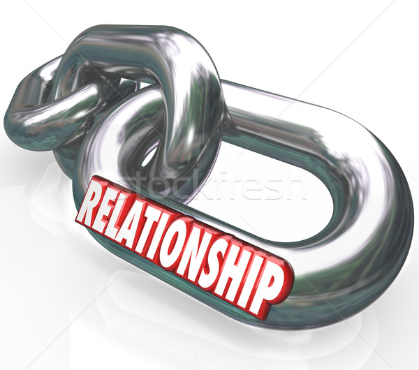 Relationship 3d Word Chain Links Family Partnership Together Stock photo © iqoncept