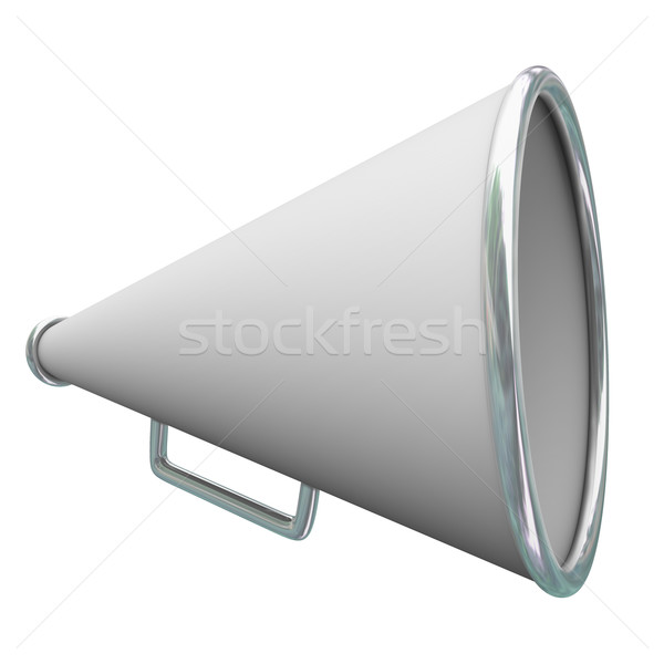 Megaphone Bullhorn 3d Communication Share Information Message An Stock photo © iqoncept