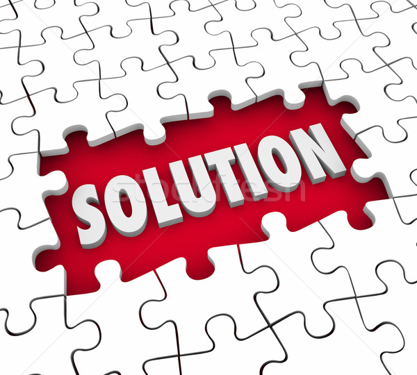 Solution Puzzle Pieces Finishing Job Solve Challenge Stock photo © iqoncept