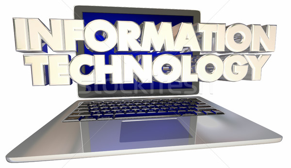 Technologia informacyjna kariery pracy komputera laptop 3D Zdjęcia stock © iqoncept