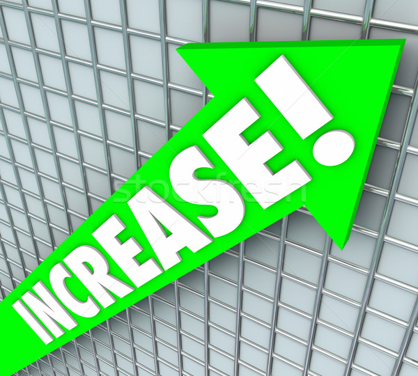 Increase Word Green Arrow Rising Up Improvement More Results Stock photo © iqoncept