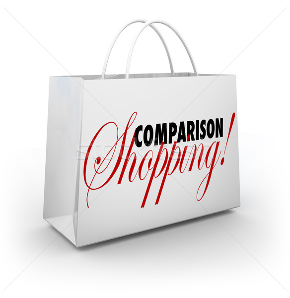 Comparison Shopping Bag Buy Merchandise Best Lowest Price Stock photo © iqoncept