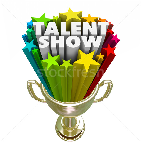 Stockfoto: Talent · show · trofee · winnaar · best