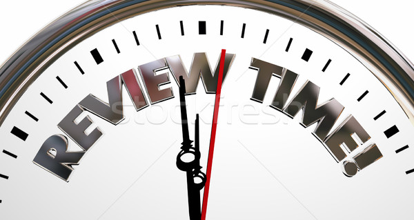 Review Time Clock Evaluation Rating Words 3d Illustration Stock photo © iqoncept