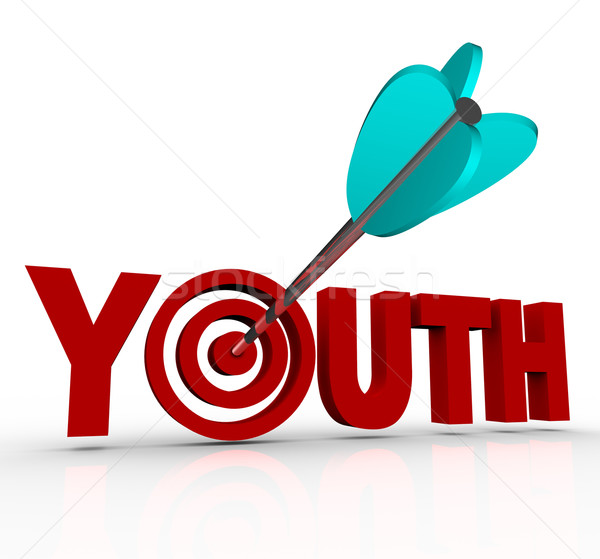 青年 字 箭頭 目標 留 年輕 商業照片 © iqoncept