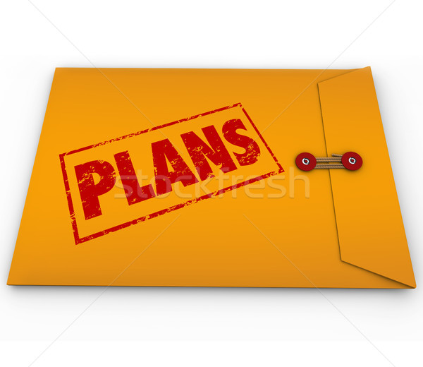 Plans secret confidentiel enveloppe mot jaune [[stock_photo]] © iqoncept