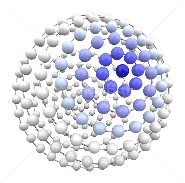 Azul esfera branco concentração família Foto stock © iqoncept