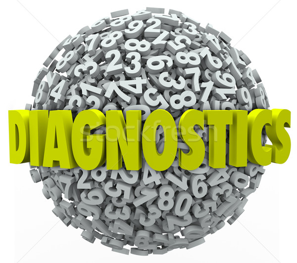 Diagnosztika adat számok labda méret probléma Stock fotó © iqoncept