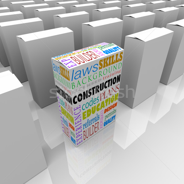 Construction Boxes Choose Best Builder Contractor Stock photo © iqoncept