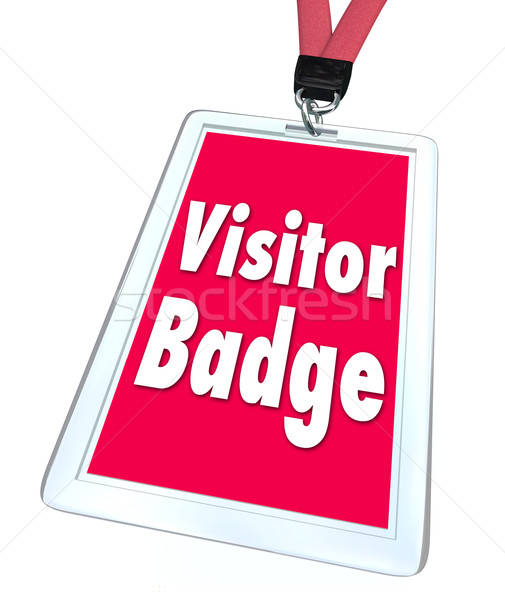 Visitor Badge Tourist Nametag Lanyard Special Temporary Access Stock photo © iqoncept