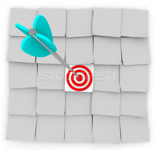 Stock photo: Targeted Marketing - Sticky Notes and Arrow