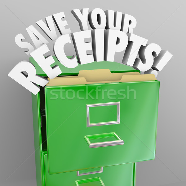 Save Your Receipts File Cabinet Tax Audit Records Stock photo © iqoncept