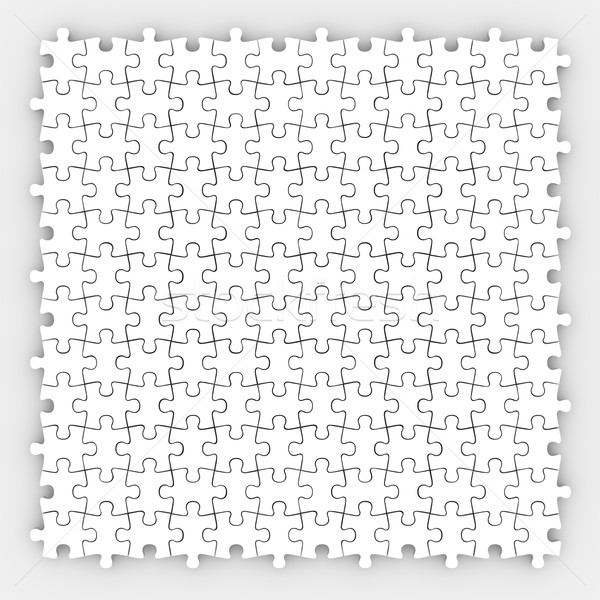 Puzzle pezzo bianco finito gioco pezzi del puzzle Foto d'archivio © iqoncept