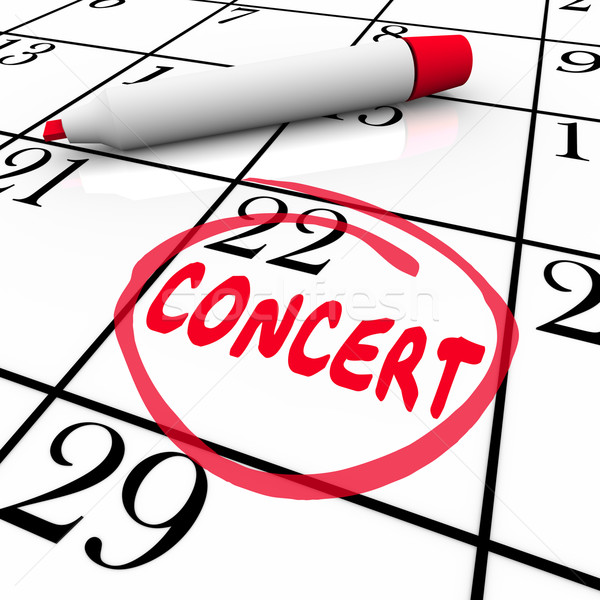 Concerto calendário lembrete programar cantando música Foto stock © iqoncept