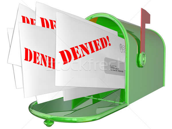 Denied Letter Message Rejection Mailbox 3D Stock photo © iqoncept
