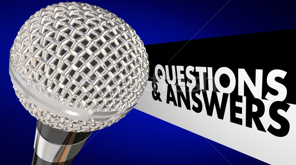 Kérdések válaszok fórum megbeszélés közönség mikrofon Stock fotó © iqoncept