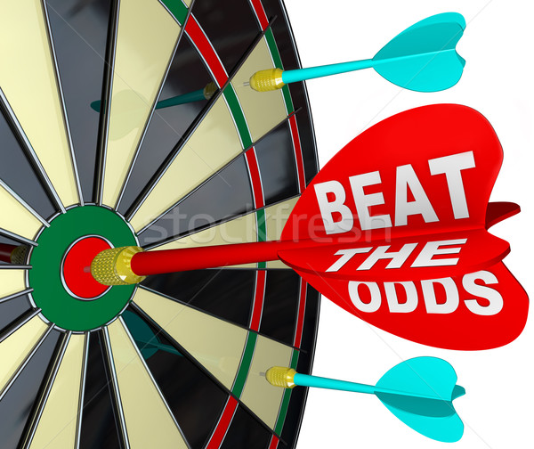 Beat the Odds Dart Bulls-Eye Dartboard Target  Stock photo © iqoncept