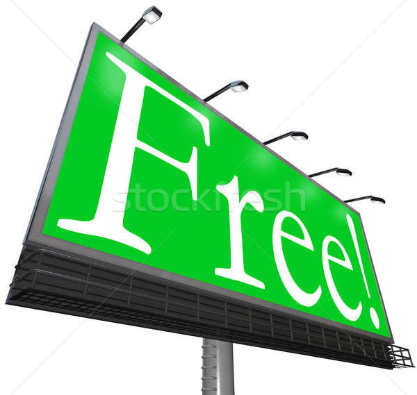 Free Word Outdoor Advertising Billboard Complimentary No-Cost Stock photo © iqoncept