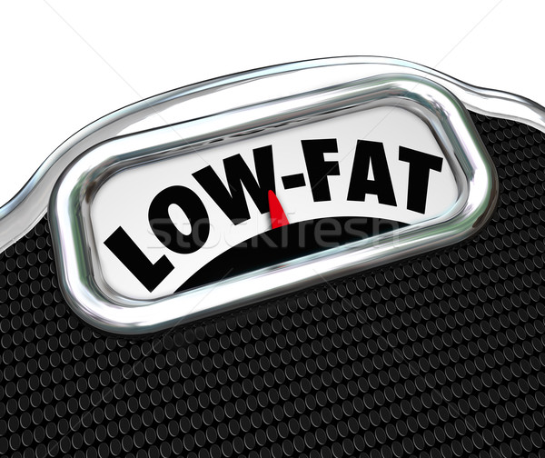 Low-Fat Words Scale Nutritional Food Choice Snacks Stock photo © iqoncept