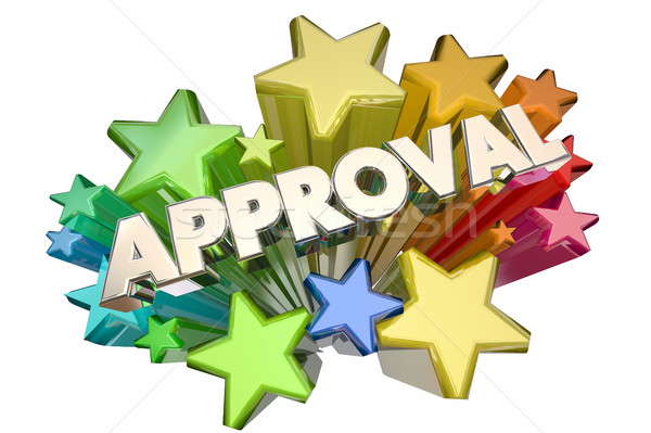 Approval Good Answer Accepted Stars 3d Illustration Stock photo © iqoncept