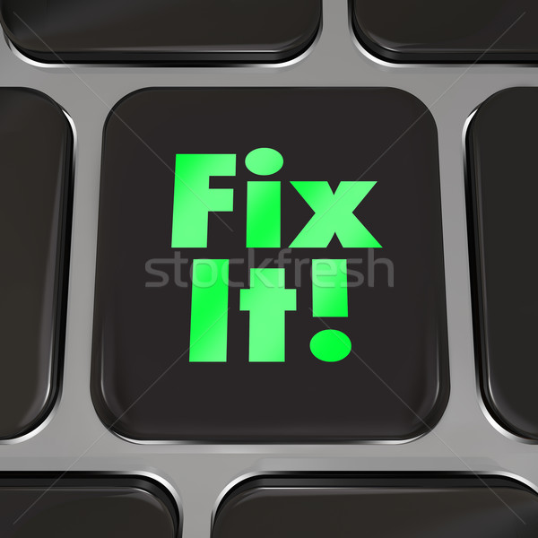 Fix It Computer Key Repair Instructions Advice Stock photo © iqoncept
