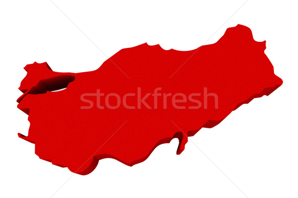 Vermelho 3D europa Ásia mapa isolado Foto stock © iqoncept